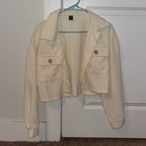 White cropped jacket